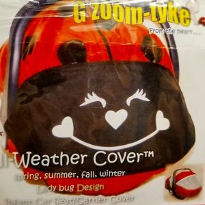 EUC G ZOOM TYKE LADYBUG INFANT CAR SEAT COVER